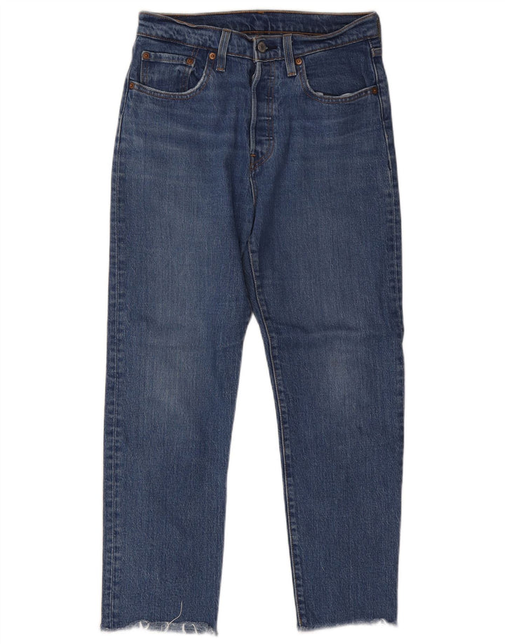 Damskie dżinsy Levi's 501 Straight W27 L26 Niebieskie bawełniane
