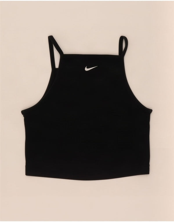 Nike Womens Cami Top UK 8 Small Black Cotton