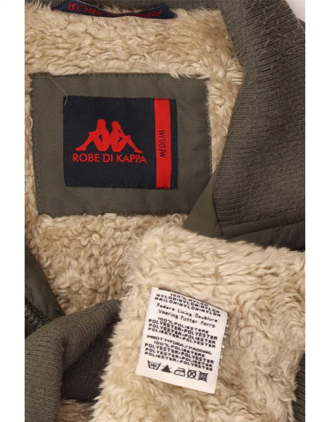 Męska kurtka bomberka Kappa Sherpa UK 38, średni nylon khaki