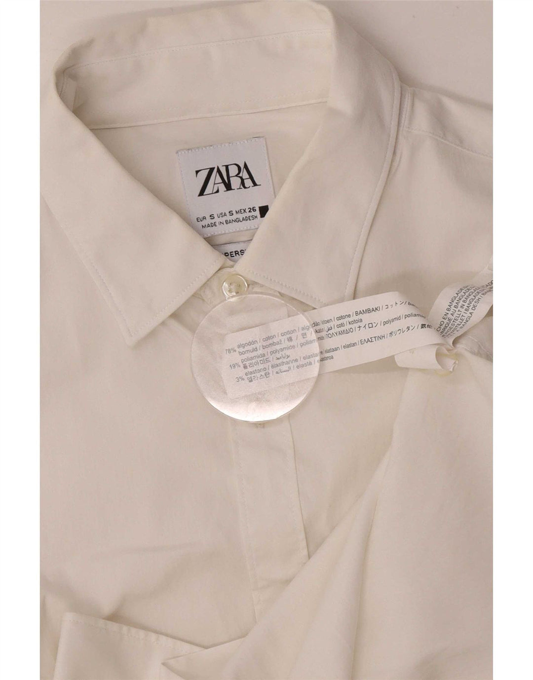 Koszula damska Zara UK 10 mała biała bawełniana