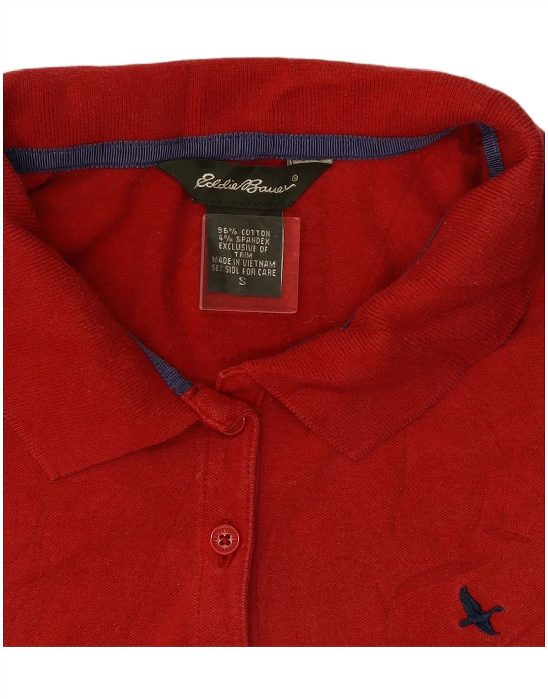Damska koszulka polo EDDIE BAUER UK 10, mała, czerwona bawełniana