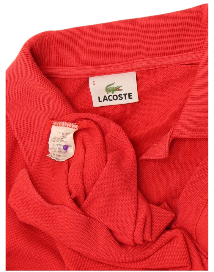 Męska koszulka polo Lacoste, rozmiar 5, duża, czerwona, bawełniana