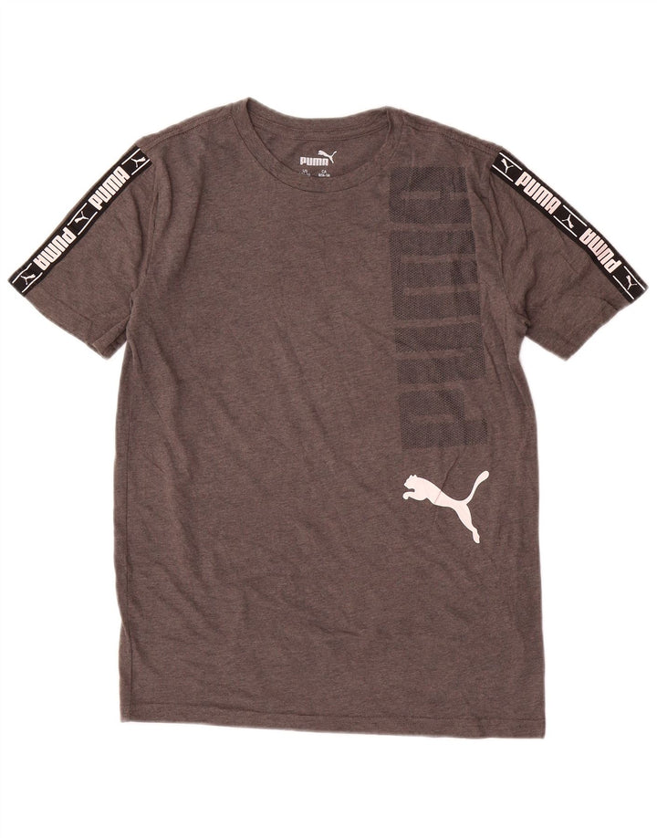 Chłopięcy T-shirt z grafiką PUMA, rozmiar 14-15 lat, duży, szary