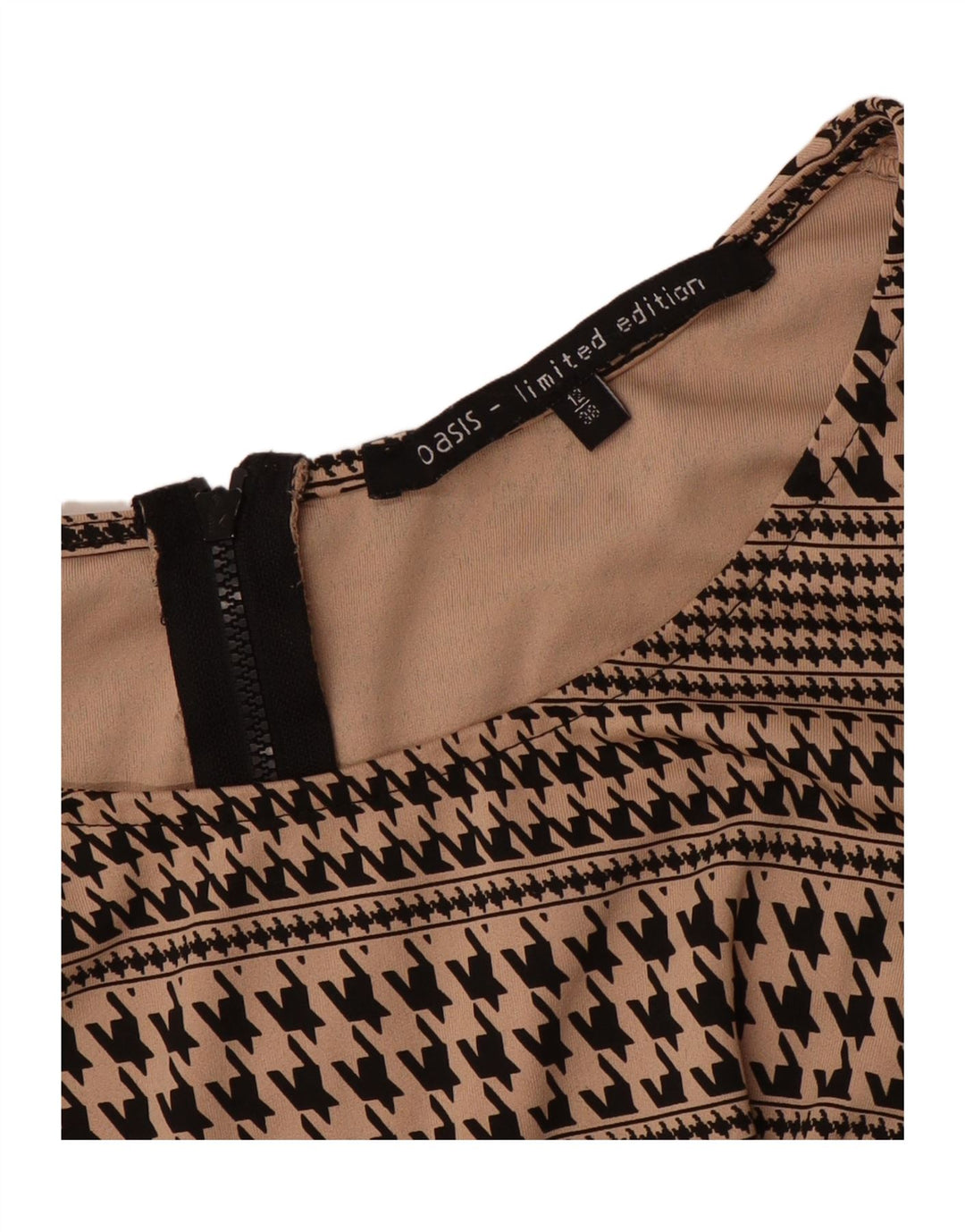 Bluzka damska Oasis Top UK 12 Medium Beżowa Pepitka