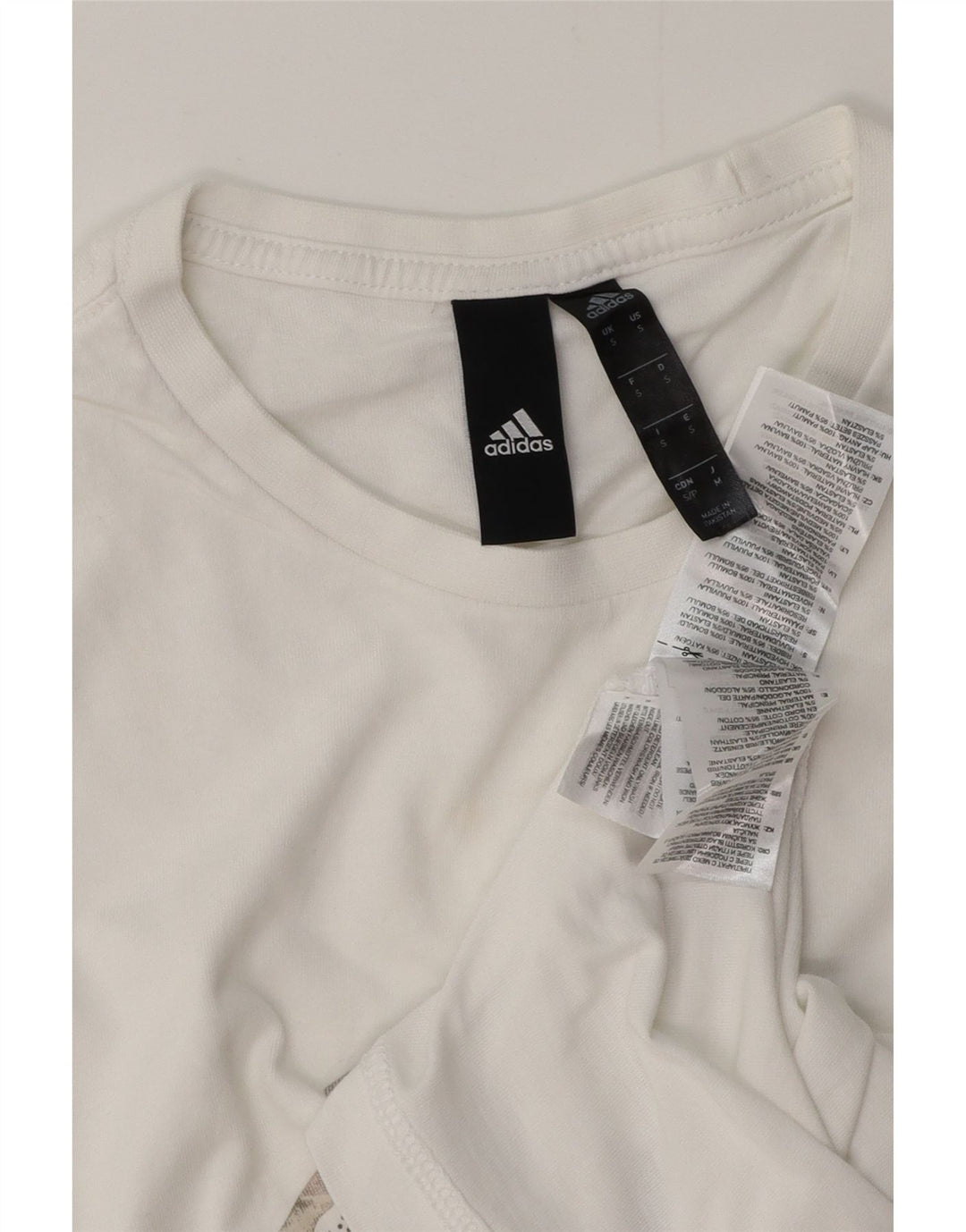 Męski T-shirt z grafiką ADIDAS, mały, biały, bawełniany