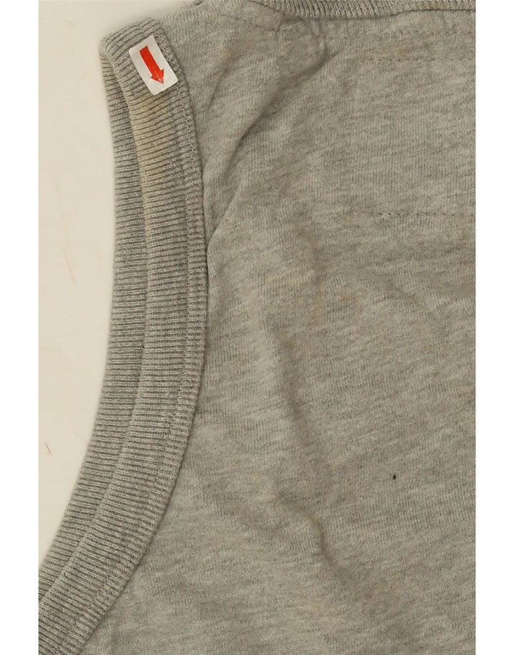 Męski top z kamizelką Superdry Graphic, duży, szary, bawełniany
