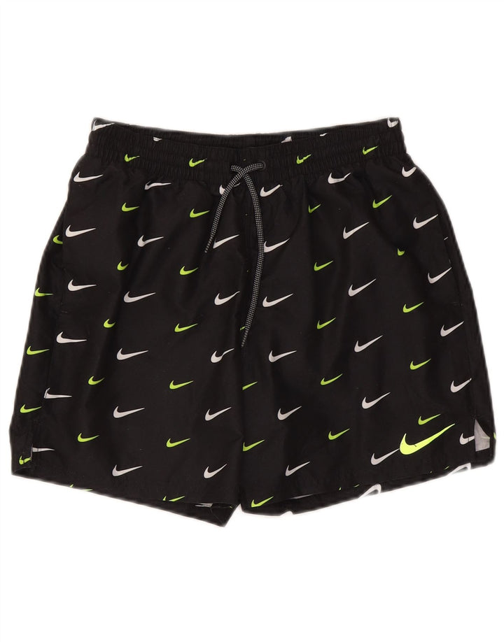 Męskie spodenki sportowe Nike z grafiką, małe, czarne, poliestrowe
