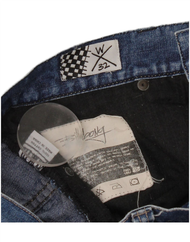 Damskie spodenki jeansowe Billabong Graphic W32, duże, niebieskie, bawełniane