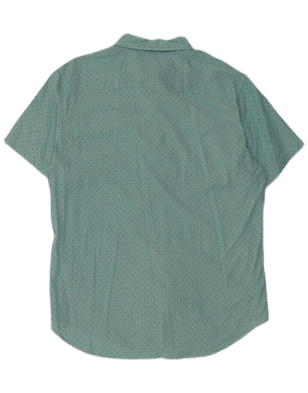 BONOBOS Męska koszula slim fit z krótkim rękawem, duża, niebieska, bawełniana w kropki