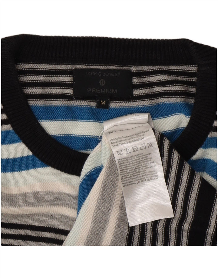 Męski sweter Jack & Jones z okrągłym dekoltem, w średnie, wielokolorowe paski