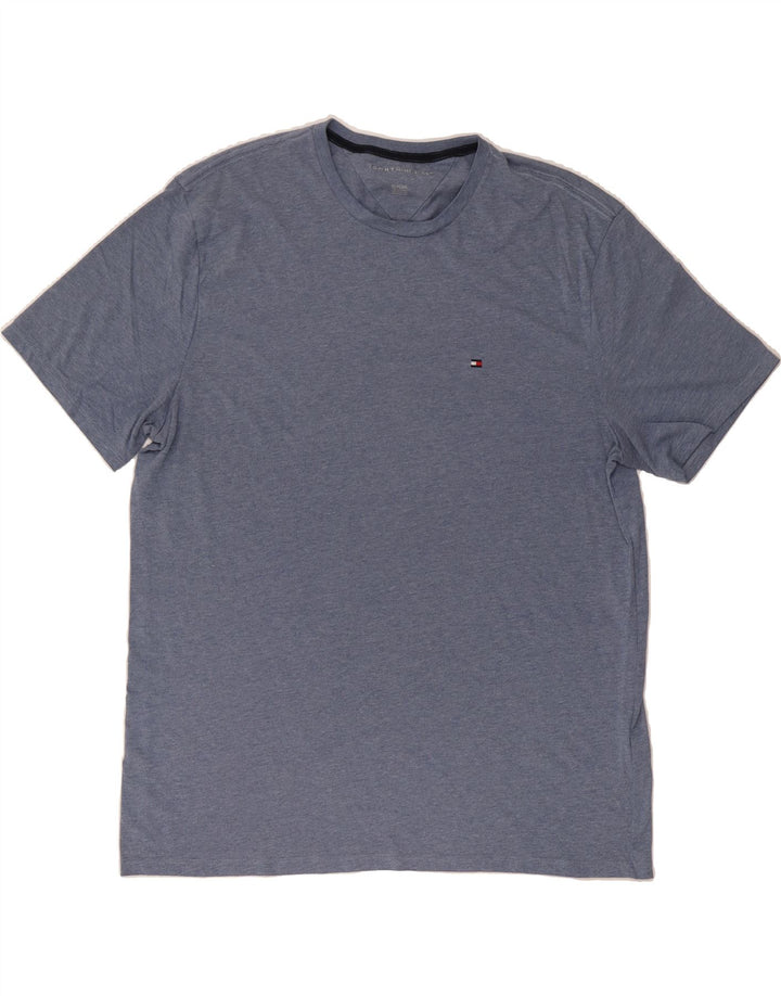 TOMMY HILFIGER Mens T-Shirt Top XL Blue Cotton Vintage Tommy Hilfiger and Second-Hand Tommy Hilfiger from Messina Hembry 