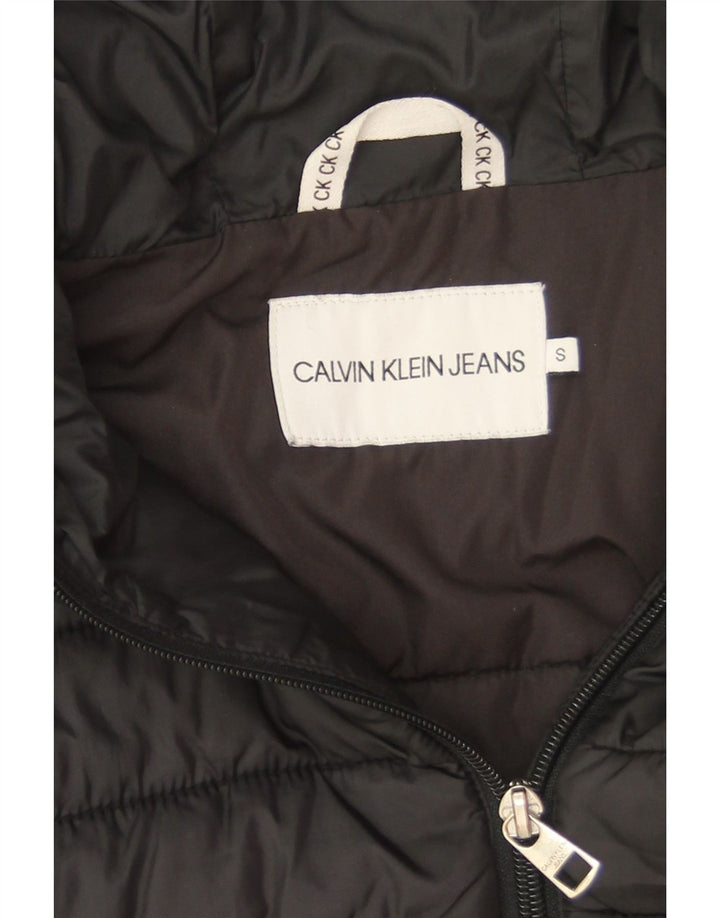 Damska kurtka z kapturem, oversize, wyściełana Calvin Klein Jeans UK 10, mała czarna
