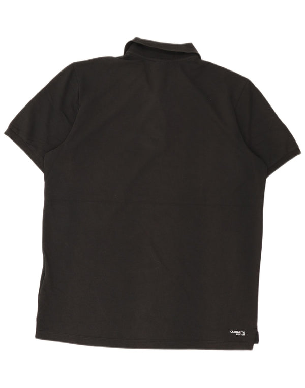 Męska koszulka polo Adidas Climalite, duża, czarna, bawełniana
