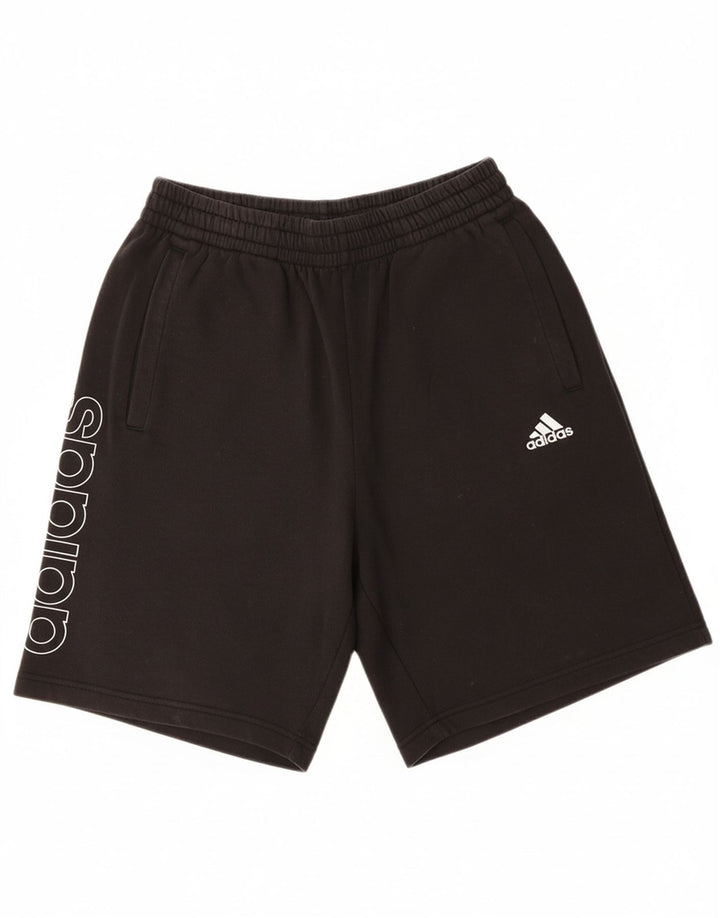 ADIDAS Mens Graphic Sport Shorts Small  Black Cotton