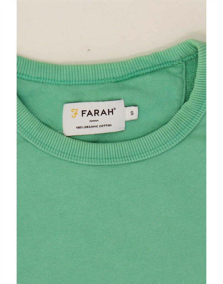 Sweter męski Farah, mały, zielony, bawełniany