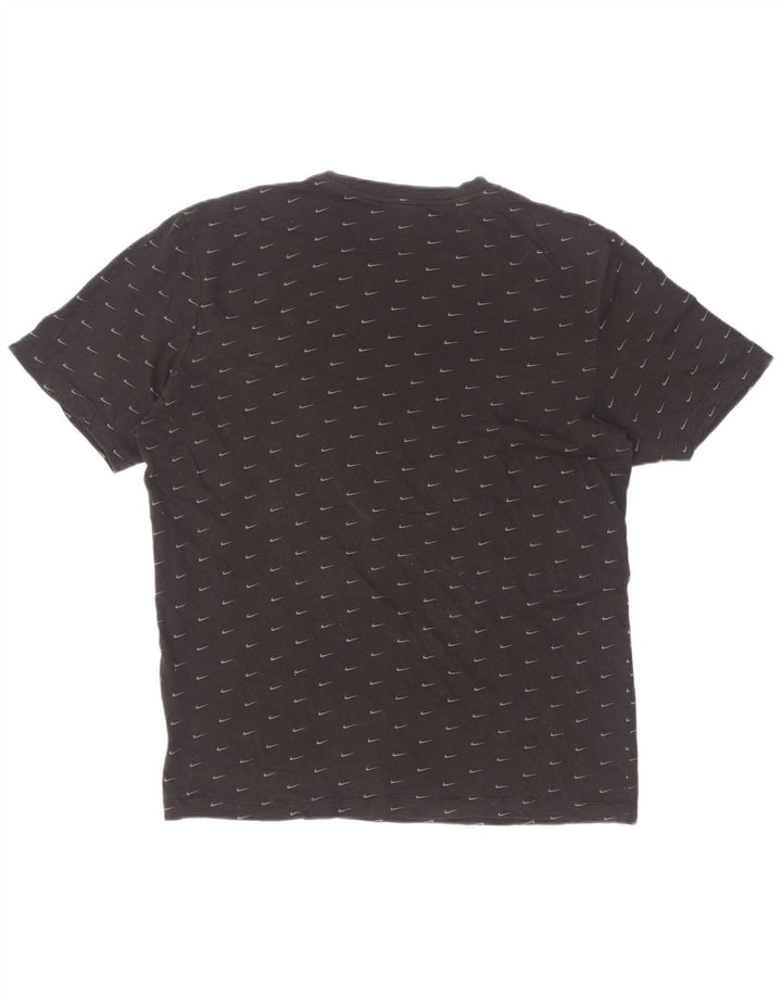 Męski T-shirt z grafiką Nike, średni czarny, bawełniany