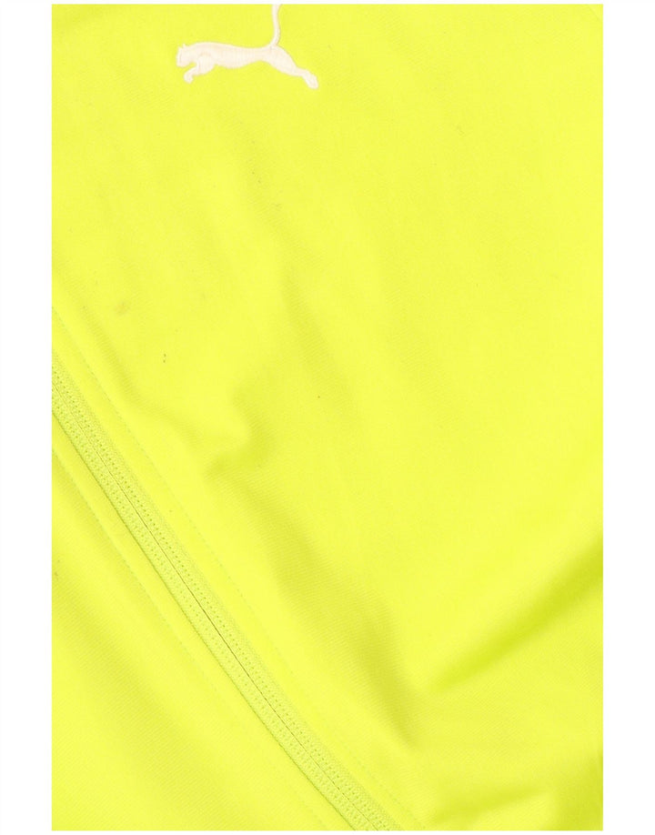 Chłopięca kurtka dresowa PUMA, 15-16 lat, zielony poliester z blokami kolorów