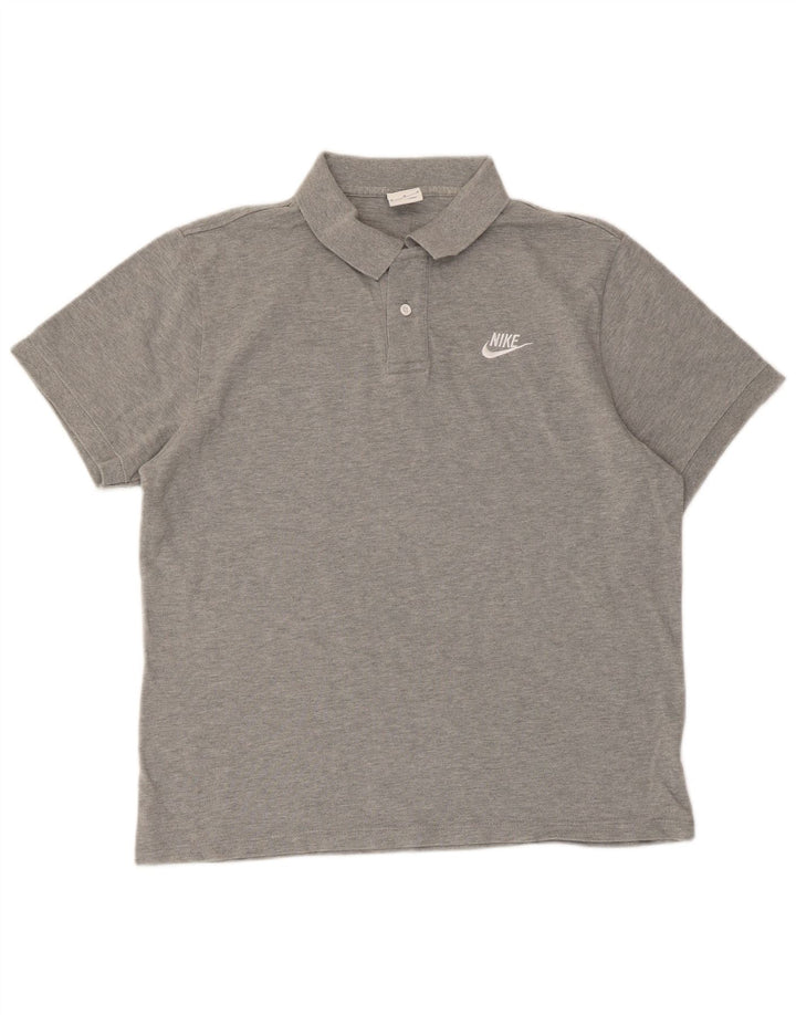 Męska koszulka polo Nike, średnioszara, nakrapiana
