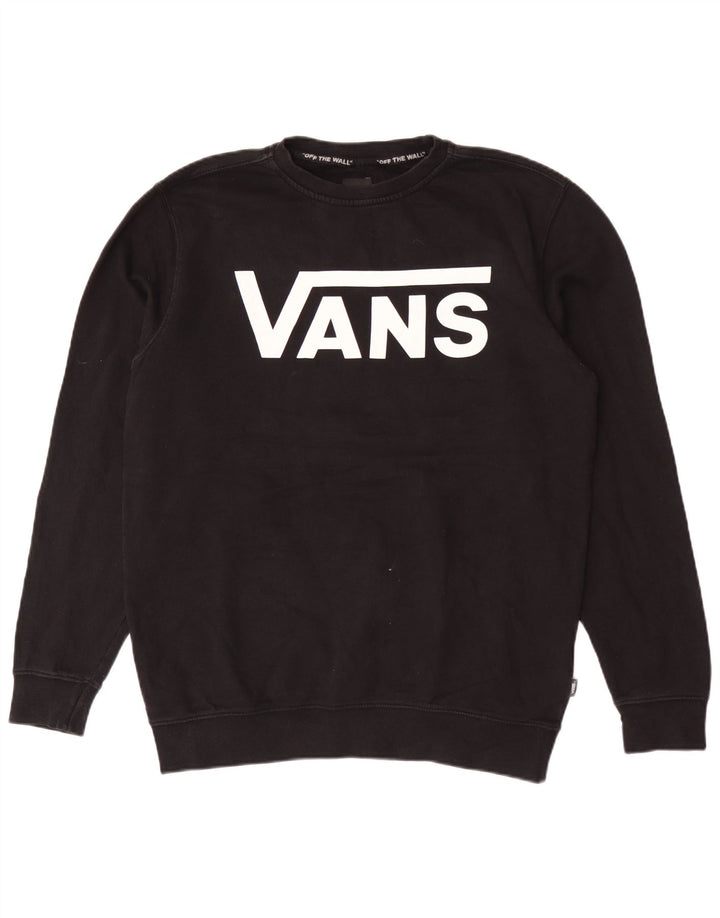Męski sweter z grafiką Vans, średni czarny, bawełniany