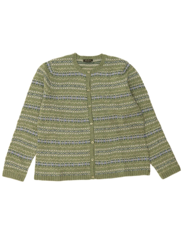 Sweter damski Eddie Bauer UK 18 XL Zielony Fair Isle Lambswool