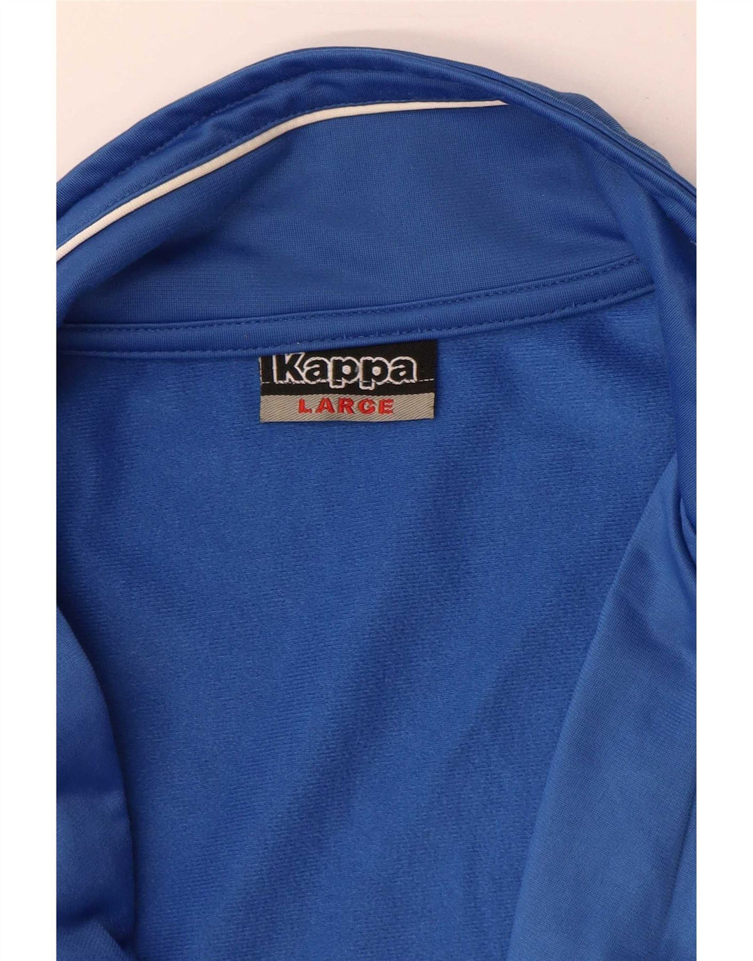 Męska kurtka dresowa Kappa z grafiką, duża, niebieska, z blokami kolorów