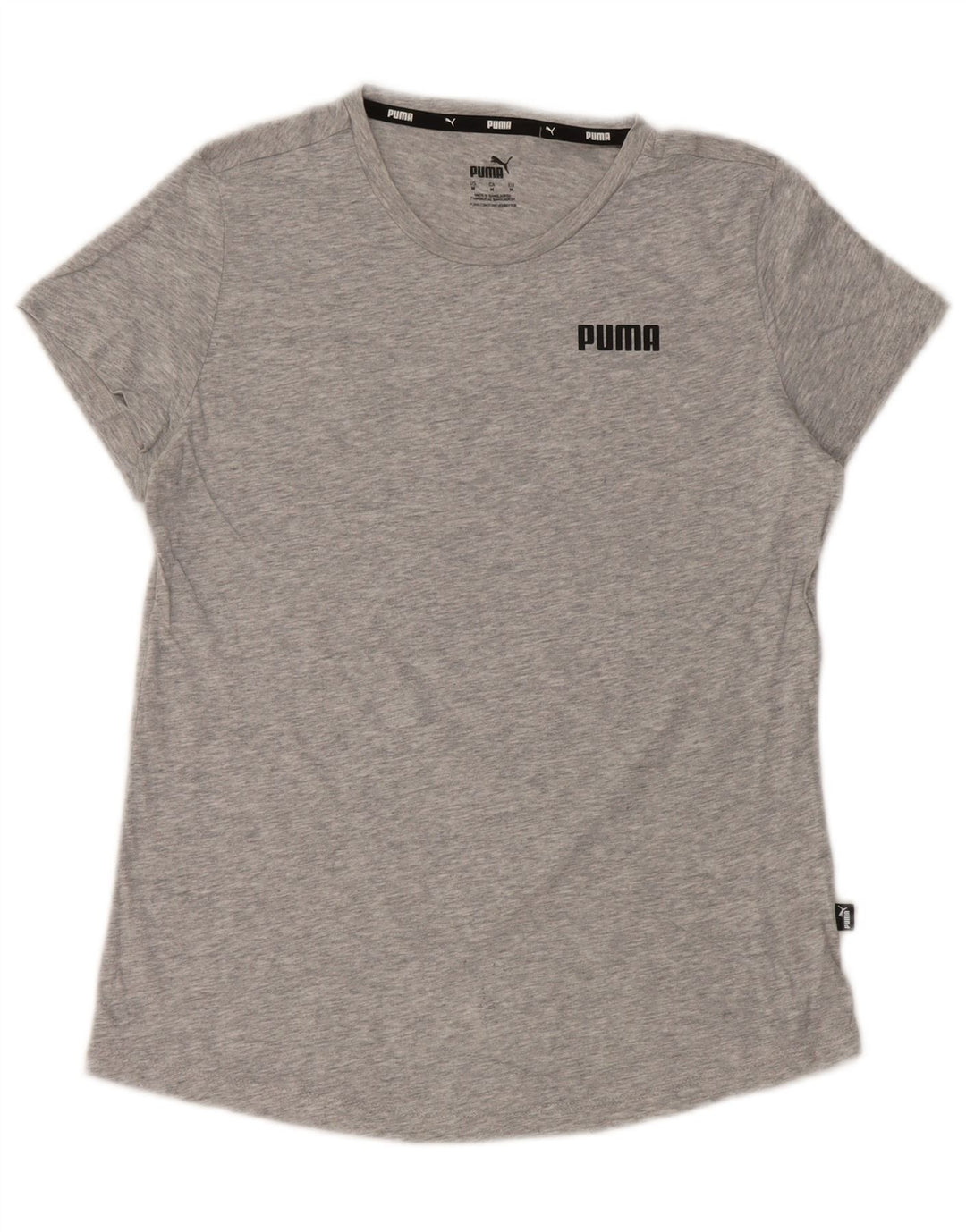 T-shirt damski Puma Top UK 12 Średni szary, bawełniany