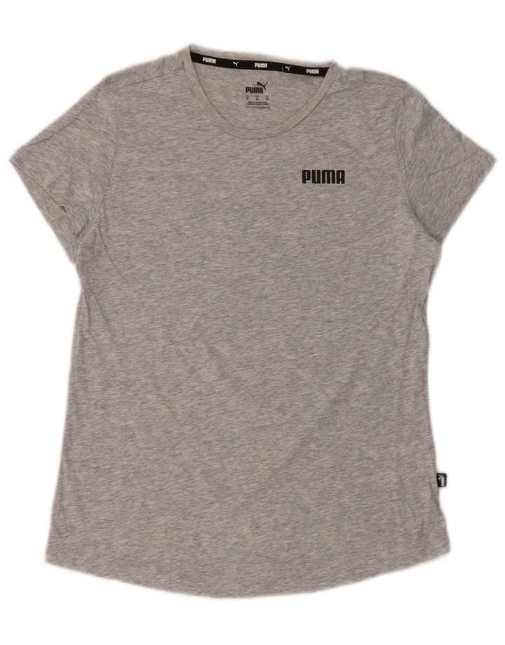T-shirt damski Puma Top UK 12 Średni szary, bawełniany
