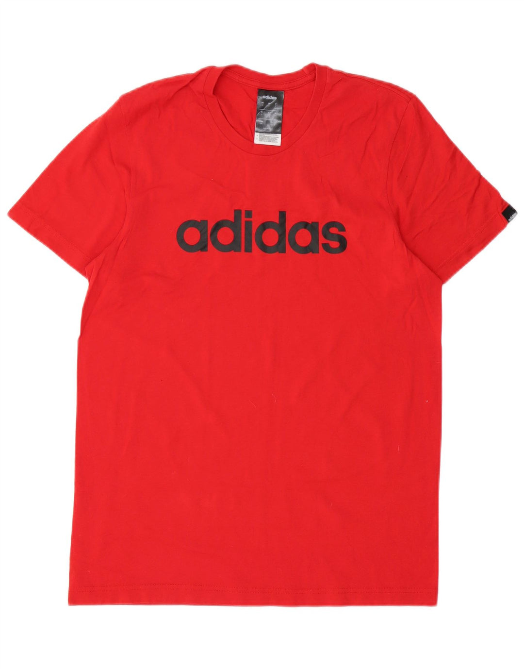 Męski T-shirt z grafiką ADIDAS, mały, czerwony, bawełniany