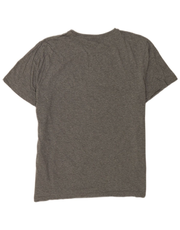 Męski T-shirt Puma z grafiką, 2XL, szara, bawełniana w plamki