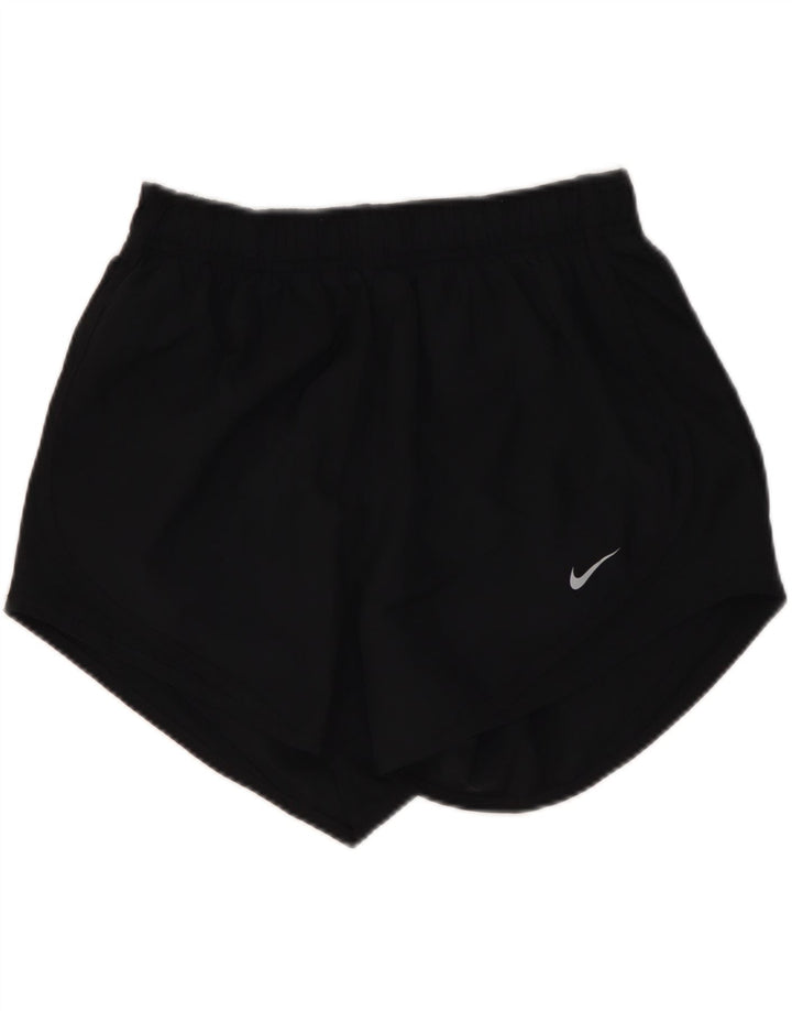 Damskie spodenki sportowe NIKE Dri Fit UK 10, małe, czarne, poliestrowe
