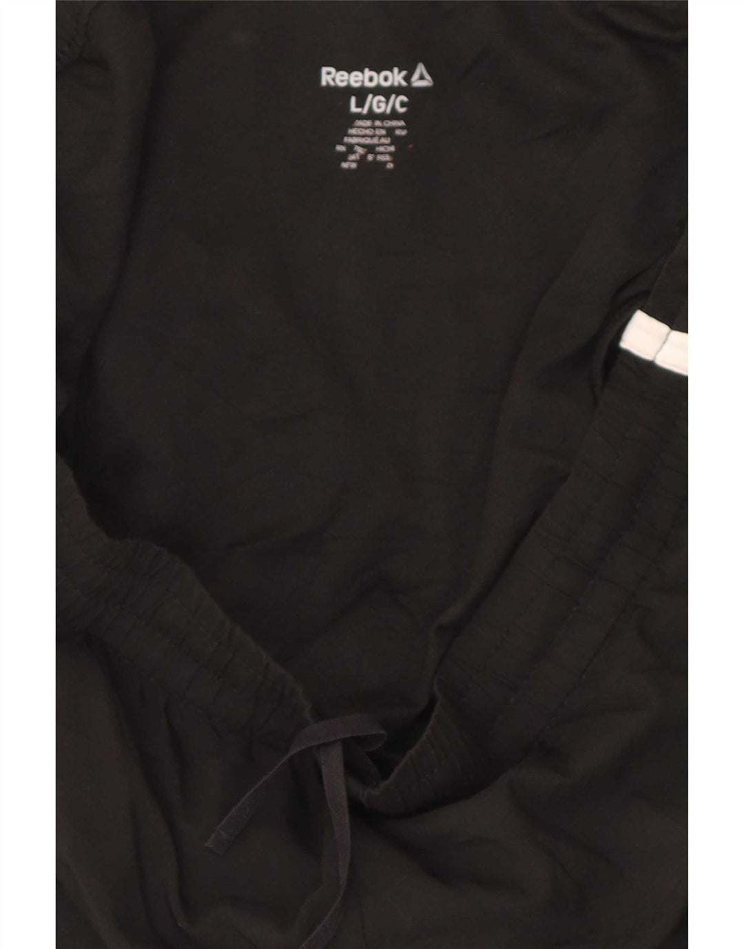 Damskie spodenki sportowe Reebok Regular, duże, czarne, z blokami kolorów