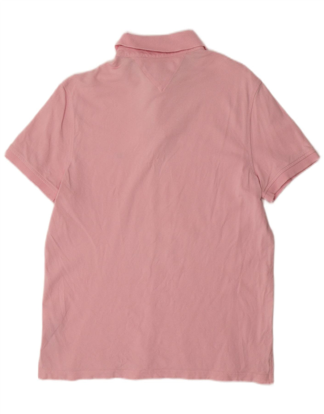 TOMMY HILFIGER Mens Regular Fit Polo Shirt Medium Pink Cotton