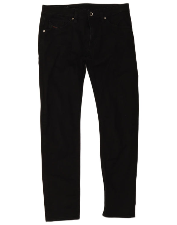 Męskie jeansy Diesel Slim Fit Straight W32 L31 Czarna bawełna