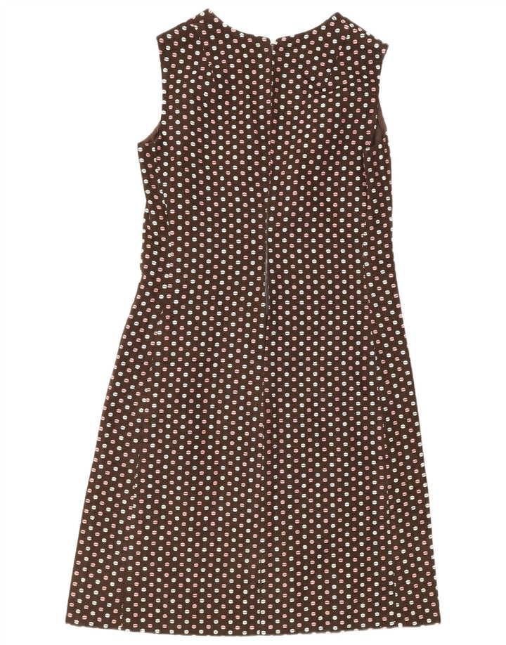 Vintage damski zestaw z 3 guzikami, 2 częściami IT 48 XL, brązowa w kropki