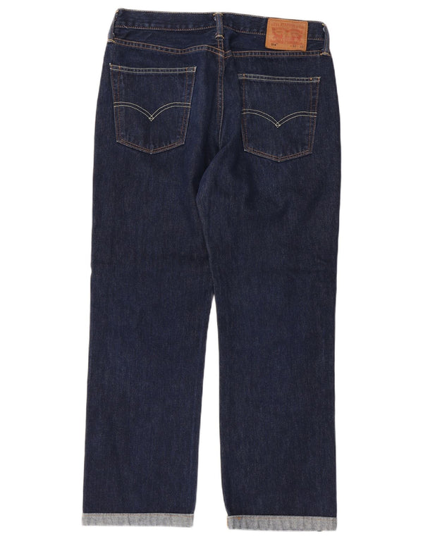 Męskie dżinsy Levi's 514 Straight W32 L27 Granatowa bawełna