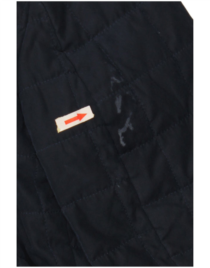 Damski ocieplany płaszcz z kapturem NAUTICA UK 14, duży, granatowy, poliester