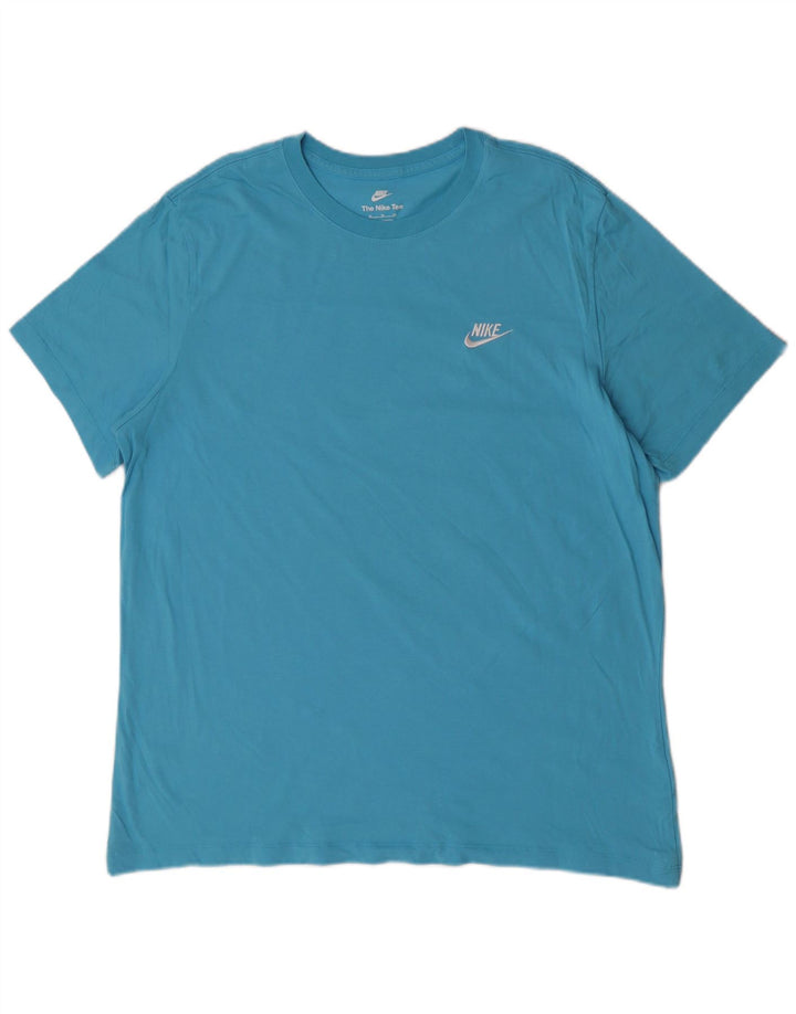 T-shirt męski Nike, XL, niebieski, bawełniany