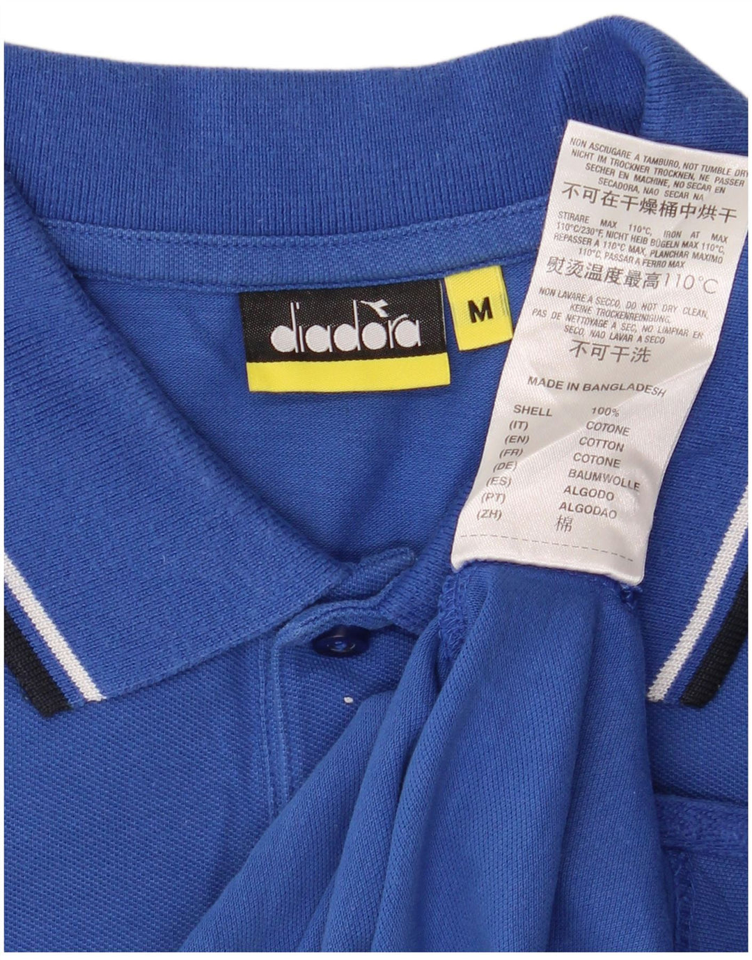 Męska koszulka polo Diadora, niebieska, bawełniana