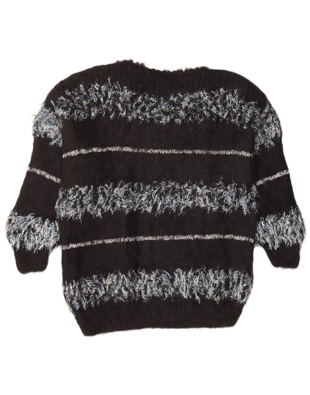 Sweter damski VINTAGE z dekoltem w łódkę UK 18 XL w czarne paski