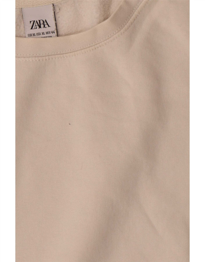 Męska bluza Zara XL, biała, bawełniana