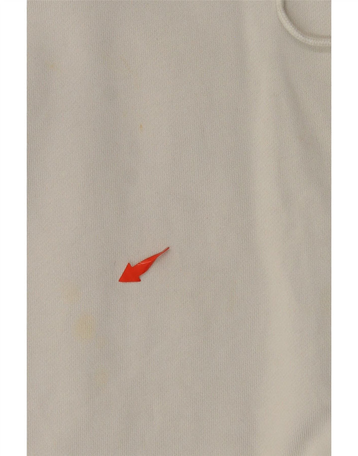 Damski sweter oversize z kapturem ADIDAS, UK 8, mały, biały, bawełniany