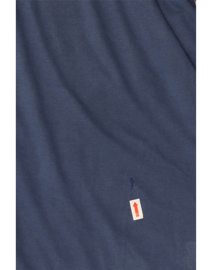 Męski T-shirt K-WAY, duży, niebieski, bawełniany