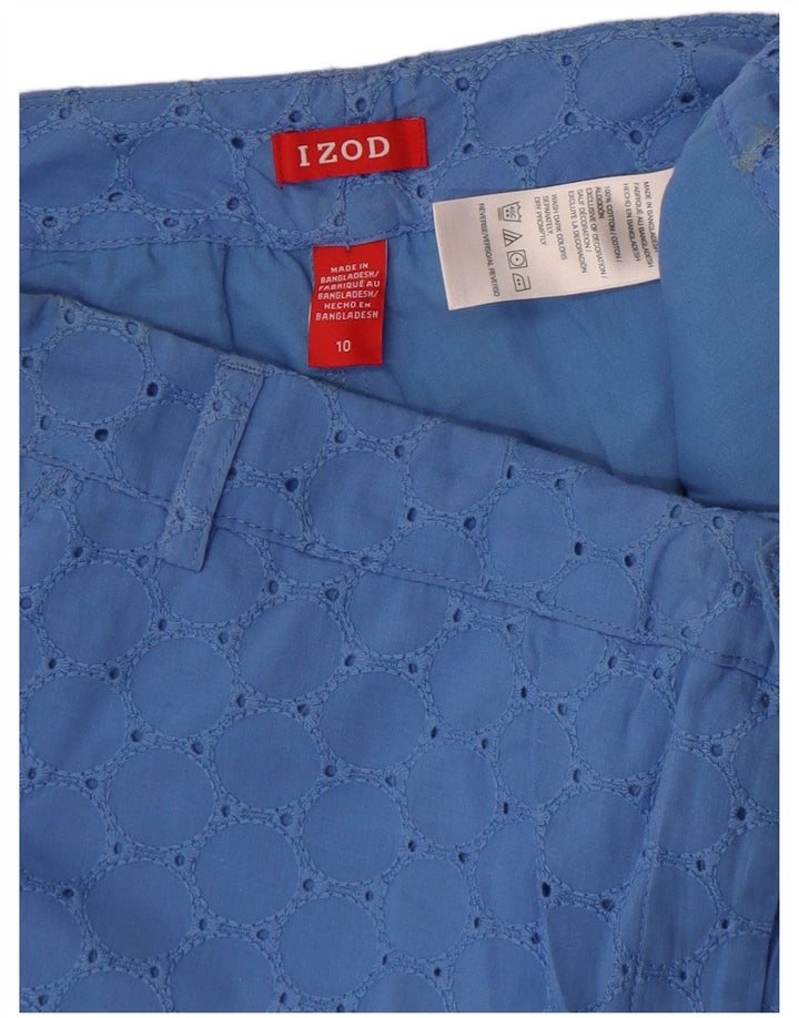 Damskie spodenki Chino Izod US 10 Large W32, niebieska, geometryczna bawełna