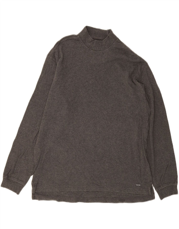 IZOD Mens Turtle Neck Jumper Sweater Large Grey Cotton Vintage Izod and Second-Hand Izod from Messina Hembry 