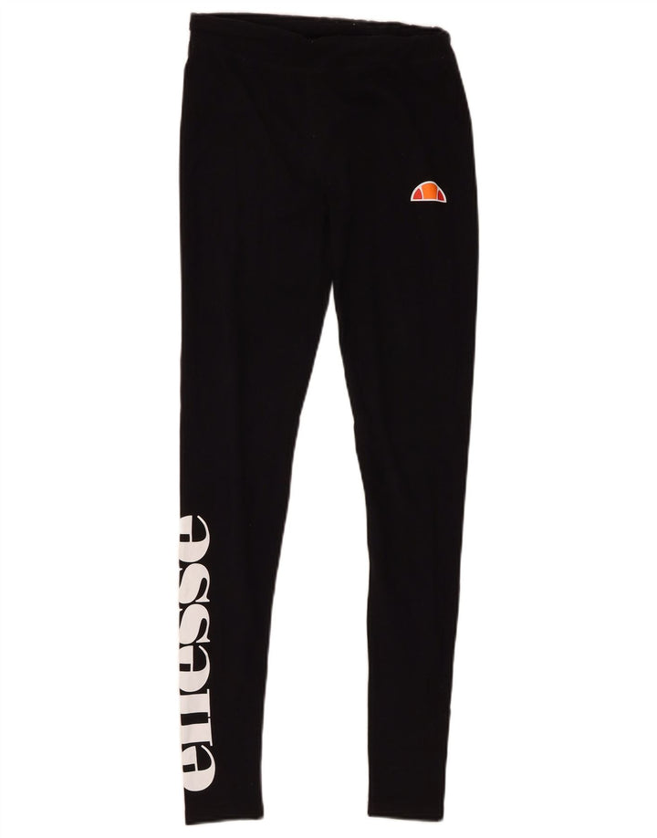 Damskie legginsy Ellesse Graphic UK 8 Small, czarne, bawełniane