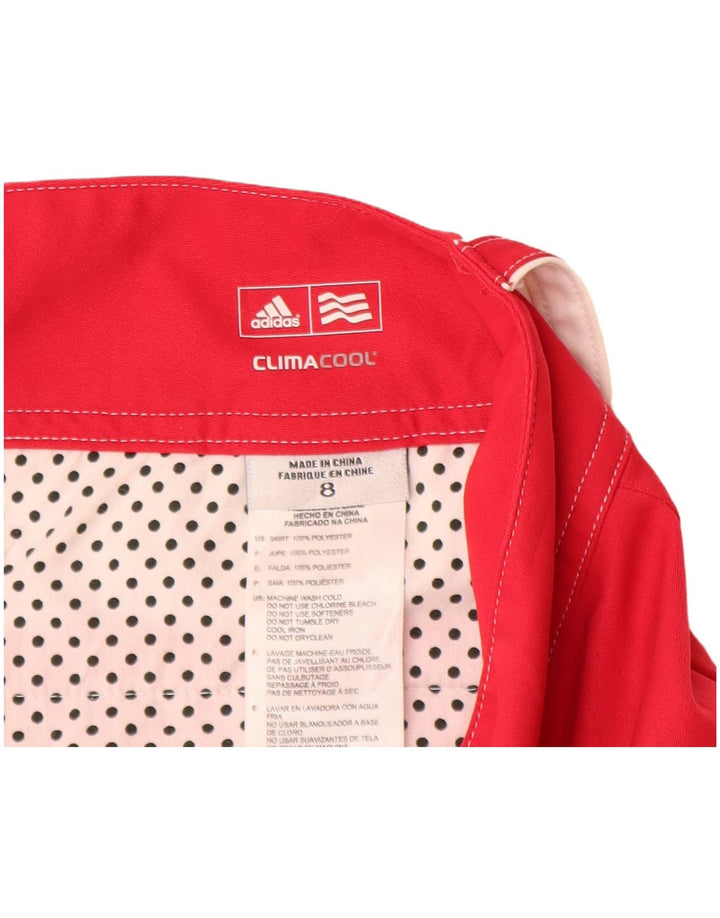 Adidas Damska Spódnica Climacool Mini US 8 Medium W30 Czerwony Poliester