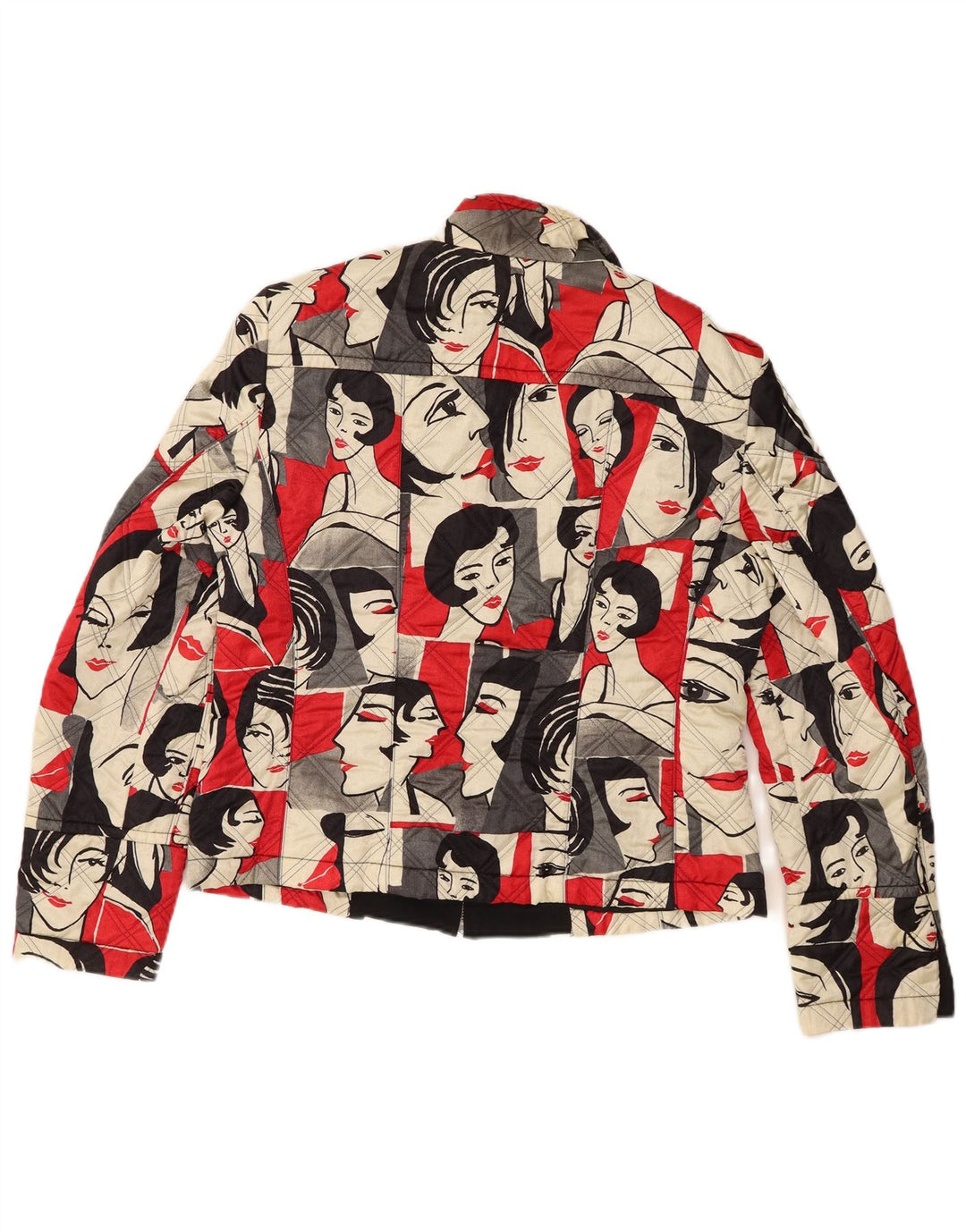 Damska kurtka bomberka Apriori z grafiką UK 14, duża, wielobarwna, z acetatu