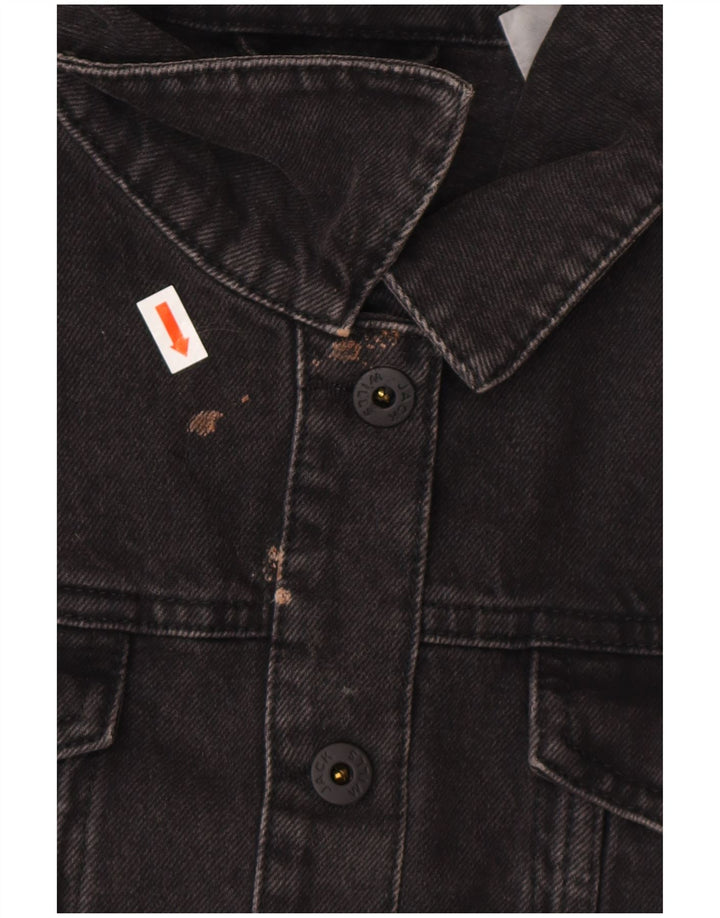 JACK WILLS Damska kurtka dżinsowa oversize UK 10, mała, szara, bawełniana