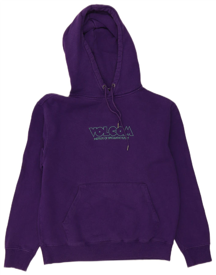 Damski sweter z kapturem VOLCOM z grafiką, oversize UK 10, mały fiolet