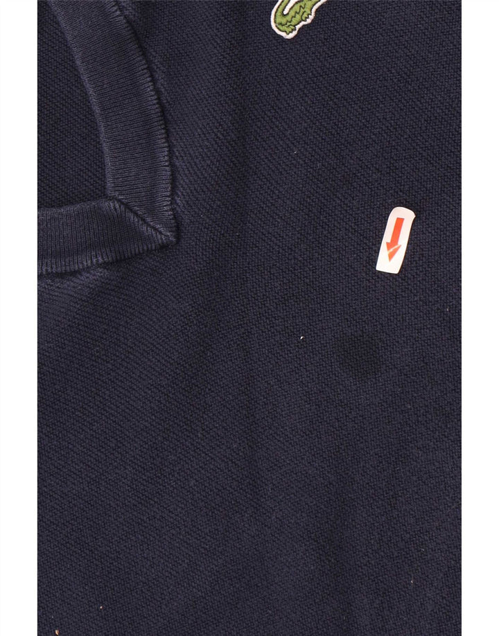 Lacoste Damski sweter z dekoltem w kształcie litery V, rozmiar 38, średni granatowy, bawełniany